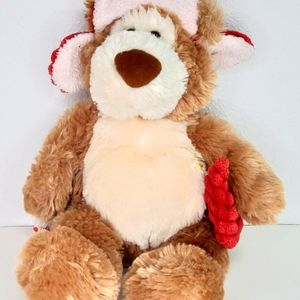 Gund Holiday Alfie Bear Stuffed Animal Christmas Hat Mittens Soft Plush Toy 14"